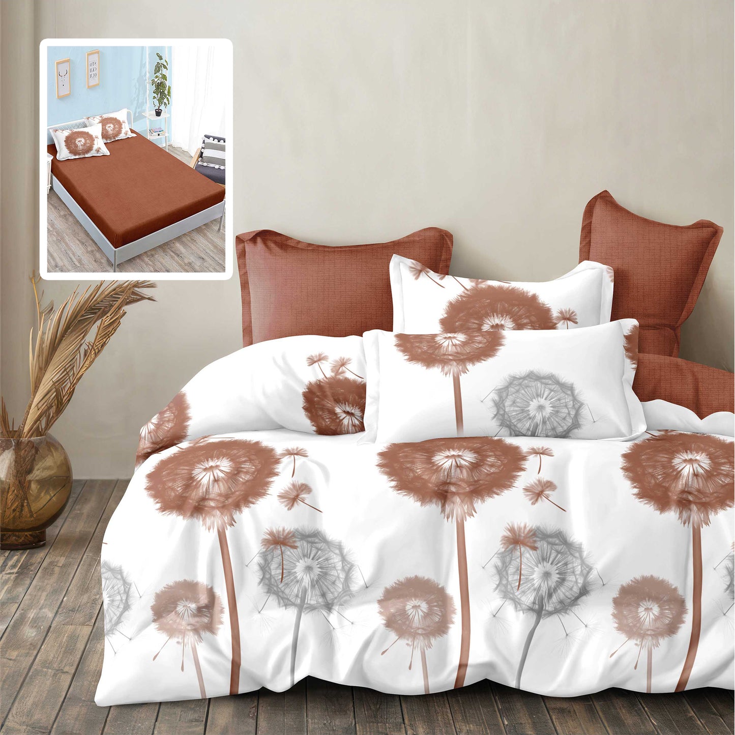 LENJERIE FINET 6 PIESE CU HUSĂ - 160x200 ȘI 180x200 (VALI V2)